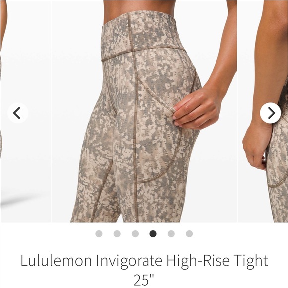 Lululemon Invigorate Gritstone White Opal Multi 25” inseam sz 6 Leggings - Picture 2 of 11